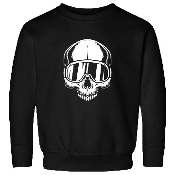 Discover Skull with ski goggles, skiing, snowboarding Sweatshirts