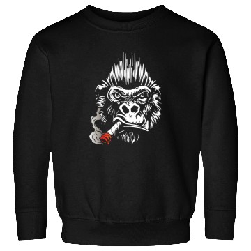 Discover Gorilla smokes cigar, Big Boss Sweatshirts gift