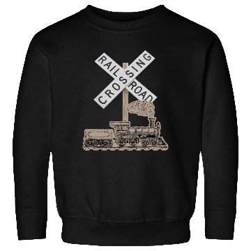 Discover Train Track Railroad Crossing Sweatshirts