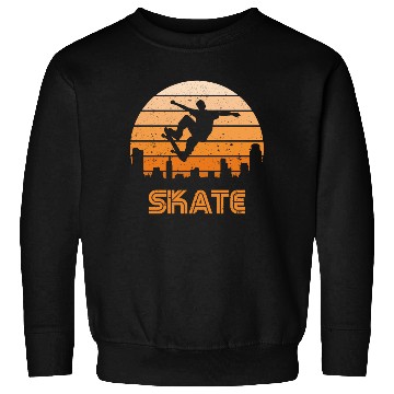 Discover Retro Sunset Skate Sweatshirts