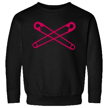 Discover Crossed Safety Pins Punk Sweatshirts
