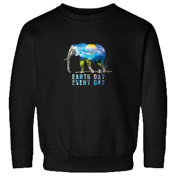 Discover Elephant Earth Day Every Day Sweatshirts Earth Day