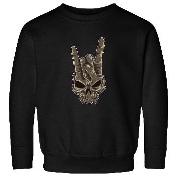 Discover Devil Horns Sign | Heavy Metal Hand Gesture Music Sweatshirts