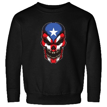Discover Puerto Rico Skull | Proud Boricua Flag Sweatshirts