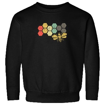 Discover Retro Bee Honeycomb Vintage Beekeeper Gift Sweatshirts
