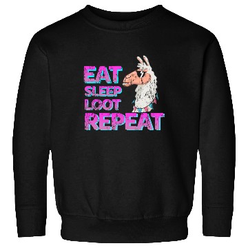 Discover cool Llama eat sleep loot Sweatshirts
