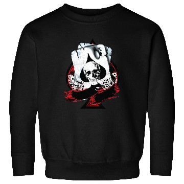 Discover Scorched Ace Of Spades Poker Dice Skull Sweatshirts