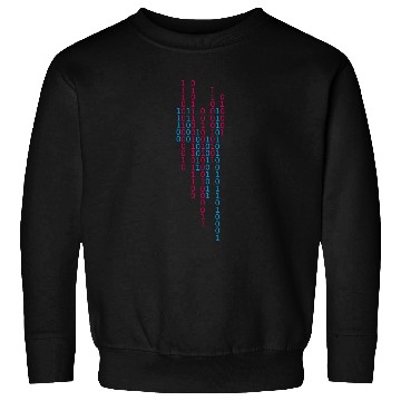 Discover colorful science fiction lines rows 10010101 numbe Sweatshirts