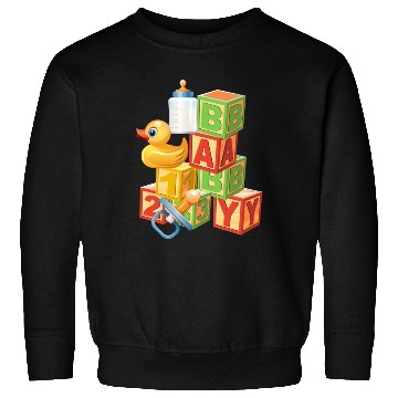 Discover Baby Blocks Duck Bottle Graphic Sweatshirts
