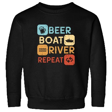 Discover Beer Boat River Repeat Sweatshirts