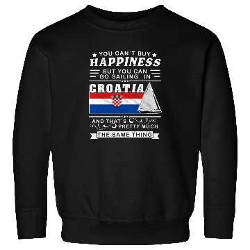 Discover Croatia sailing, sailing ship Mediterranean gift Sweatshirts