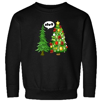 Discover Funny Christmas Tree Slut Sweatshirts