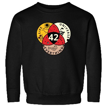 Discover 42 Angel Number Life Universe Everything Sweatshirts