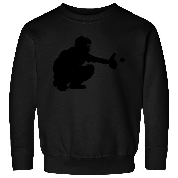 Discover Baseball catcher waiting to catch a pitch Sweatshirts
