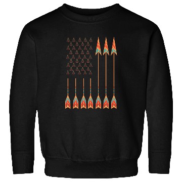 Discover Native American Day with tents & arrows as US flag Sweatshirts