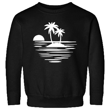 Discover Island with palms white Sweatshirts