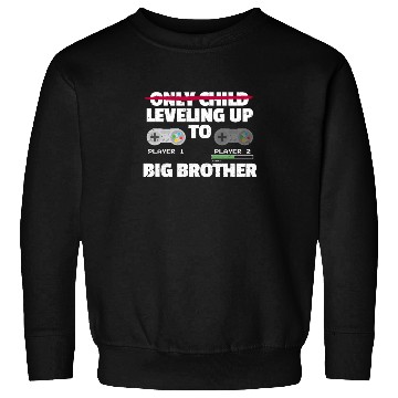 Discover Only Child Leveling Up To Big Brother Sweatshirts