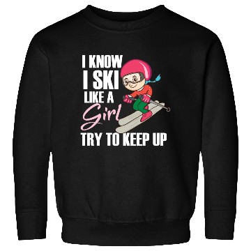 Discover Winter Ski Girl Sweatshirts