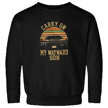 Discover Supernatural Vintage Sweatshirts Carry On My Wayward Son