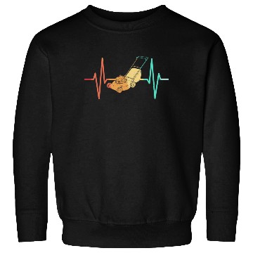 Discover Lawn Mowing Lawn Mower Heartbeat ECG Sweatshirts