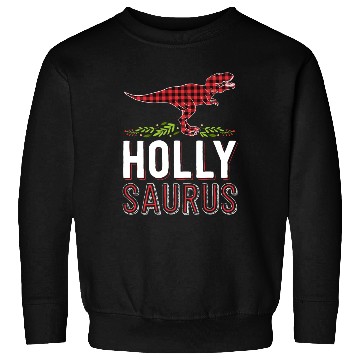 Discover Holly Saurus T Rex Red Plaid Matching Family Sweatshirts
