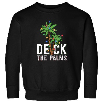 Discover Deck The Palm Tree Lights Tropical Hawaii Family Sweatshirts