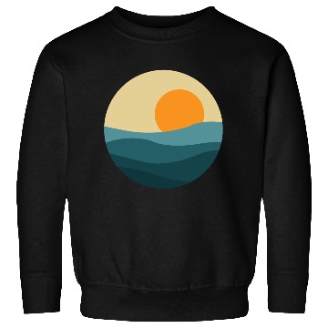 Discover Waves Sun Circle Sweatshirts