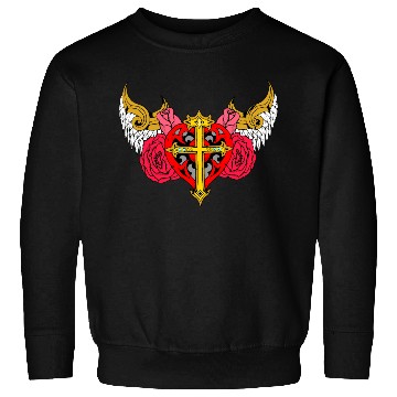 Discover heart cross angel Sweatshirts