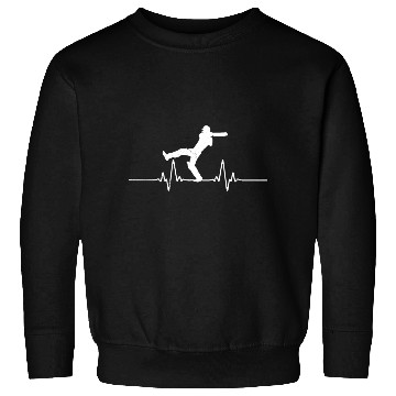 Discover Heart Beat Cricket Cricket Player Gift Idea Sweatshirts