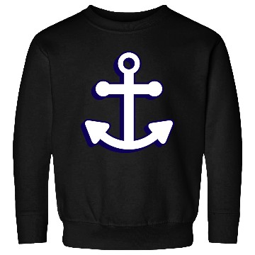 Discover Nautical boat anchor in navy blue and white 3D Sweatshirts