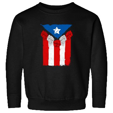 Discover Raised Fists For Puerto Rico - Boricua Flag Sweatshirts
