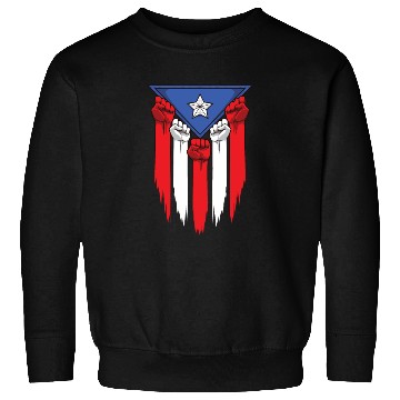 Discover Puerto Rico Flag - Boricua Raised Fists Sweatshirts