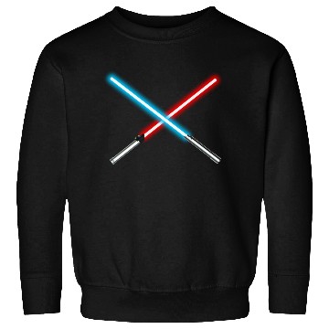 Discover Red and Blue Dueling Crossed Lightsabers Sweatshirts