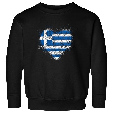 Discover Heart Greek Flag Sweatshirts