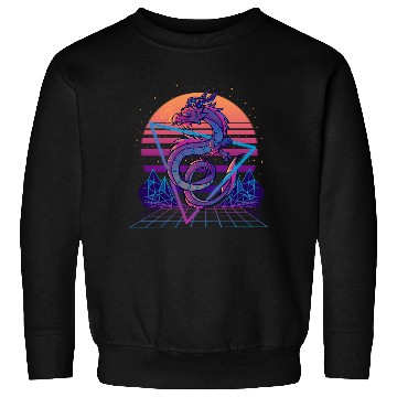 Discover RetroWave Dragon Aesthetic Sweatshirts