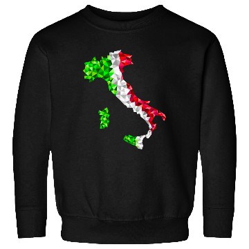 Discover Italy map low poly diamond style Sweatshirts
