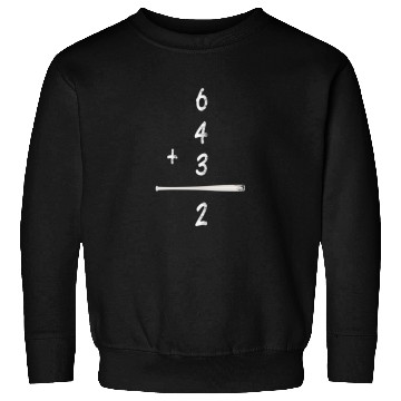 Discover Baseball Math 6 4 3 2 Double Play Cute Sweatshirts Softb