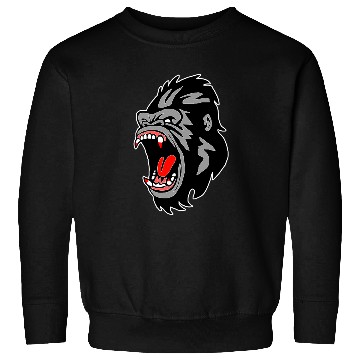 Discover Gorilla Face Angry, Primate, Ape, Monkey Sweatshirts