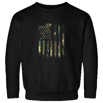 Discover Camouflage Distressed american military Flag Sweatshirts