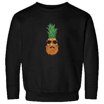 Discover Pineapple Bearded Man Fruit Hawaii Mustache Gift Sweatshirts