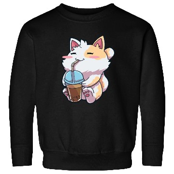 Discover Cat Bubble Tea Anime Sweatshirts