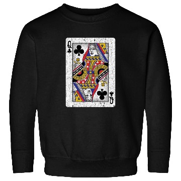 Discover queen of clubs playing card Sweatshirts