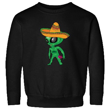 Discover VIVA MEXICO QUE PASA CINCO DE MAYO GREEN ALIEN FUN Sweatshirts