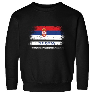 Discover Serbia Vintage Flag Sweatshirts