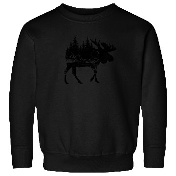 Discover Moose Nature Mountains Hiking Camping Hunter Gift Sweatshirts