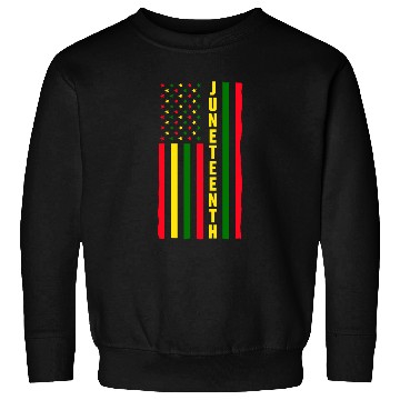 Discover Juneteenth Color Flag Black African American Flag Sweatshirts