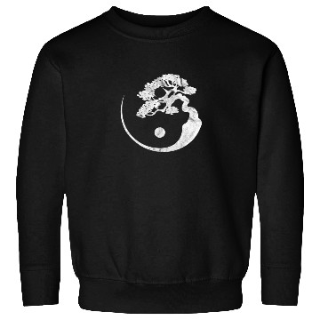 Discover Bonsai Tree Yin Yang Vintage Sweatshirts