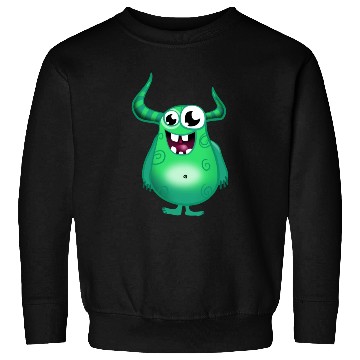 Discover Funny green Monster for Kids Sweatshirts