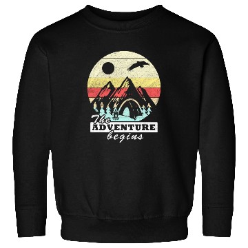 Discover adventure camping tents retro vintage gift Sweatshirts