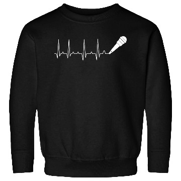 Discover Microphone Heartbeat Singing Karaoke Music Lover Sweatshirts